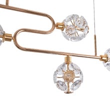 Kiron Iron & Crystal LED 6 Light Pendant